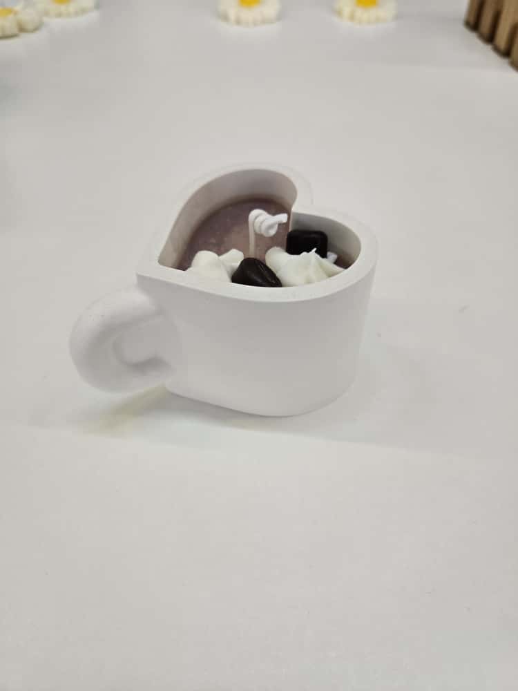 Herz-Espresso – Kerze mit Kaffeeduft