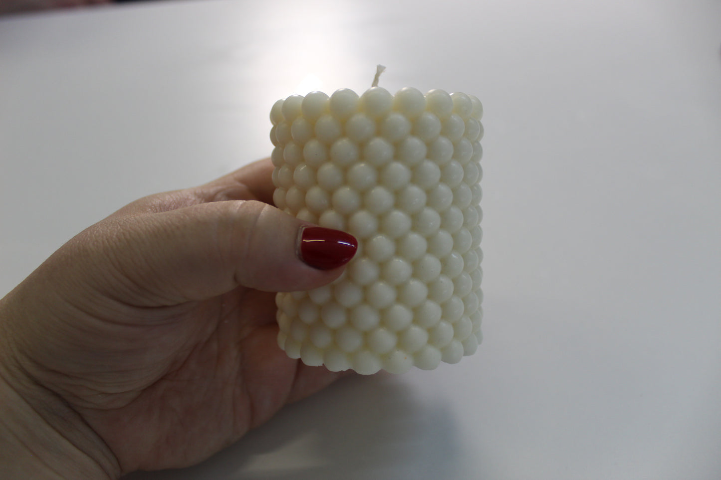 Bubble-Kerze „Perlenzauber“ – Minimalistisch & Elegant