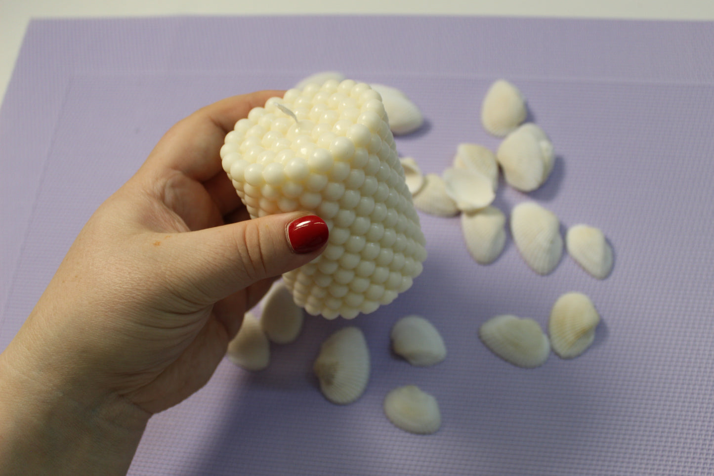 Bubble-Kerze „Perlenzauber“ – Minimalistisch & Elegant