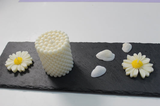 Bubble-Kerze „Perlenzauber“ – Minimalistisch & Elegant