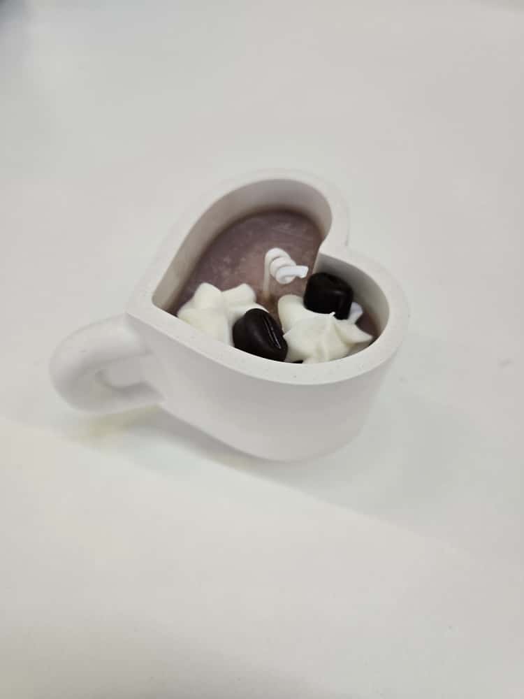 Herz-Espresso – Kerze mit Kaffeeduft