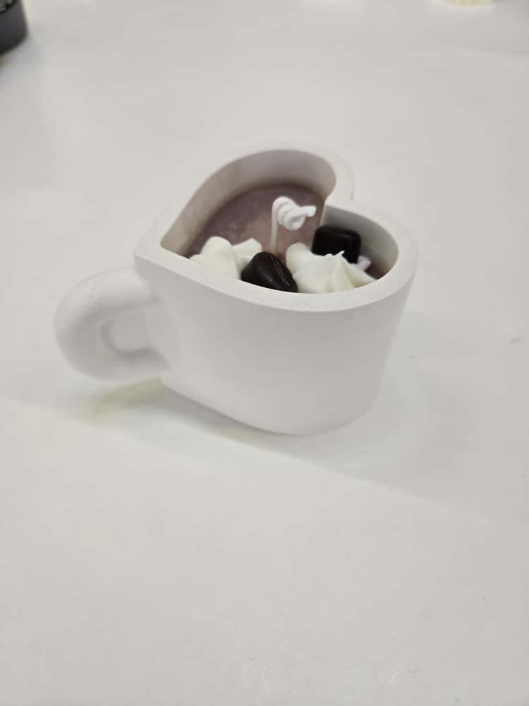 Herz-Espresso – Kerze mit Kaffeeduft